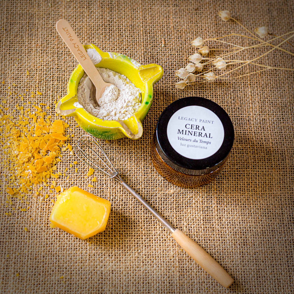 Spanish encaustic artisan wax with olive oil, resins and minerals - Non-industrial author finish for bespoke furniture and historical restoration